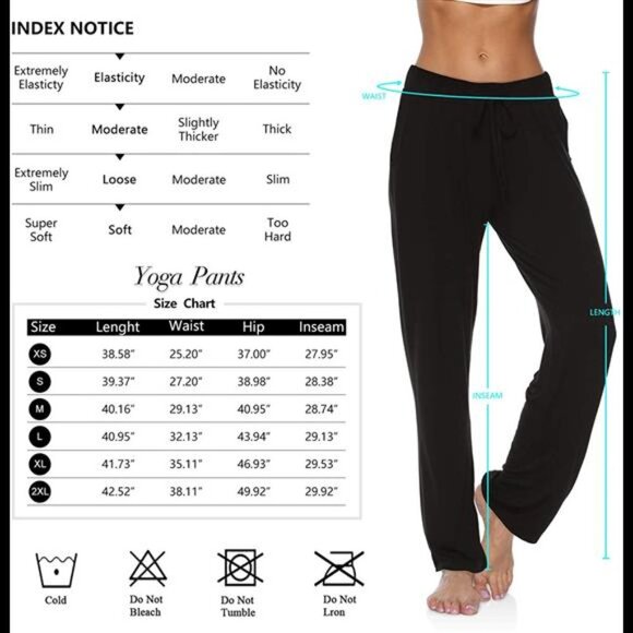 Women Yoga Pants Wide Leg Comfy Drawstring Loose Straight Lounge Workout Legging - Picture 5 of 6